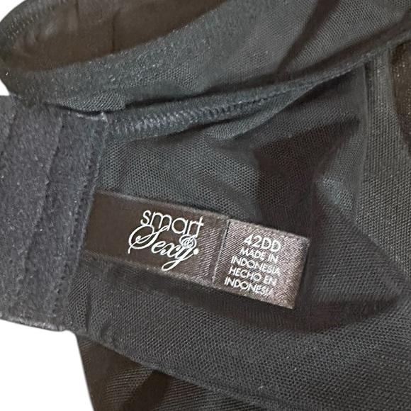 Smart&Sexy Sheer Mesh Demi Underwire Bra – Size 42DD (Black) SA1388PK - Picture 4 of 8